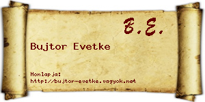 Bujtor Evetke névjegykártya
